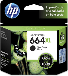 Tinta original HP 664XL (F6V30AL) alto rendimiento negra