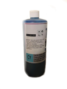 Tinta Universal color cyan 1 Litro